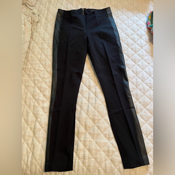 J.Crew pant size 2 leather side strip - Picture 1 of 8